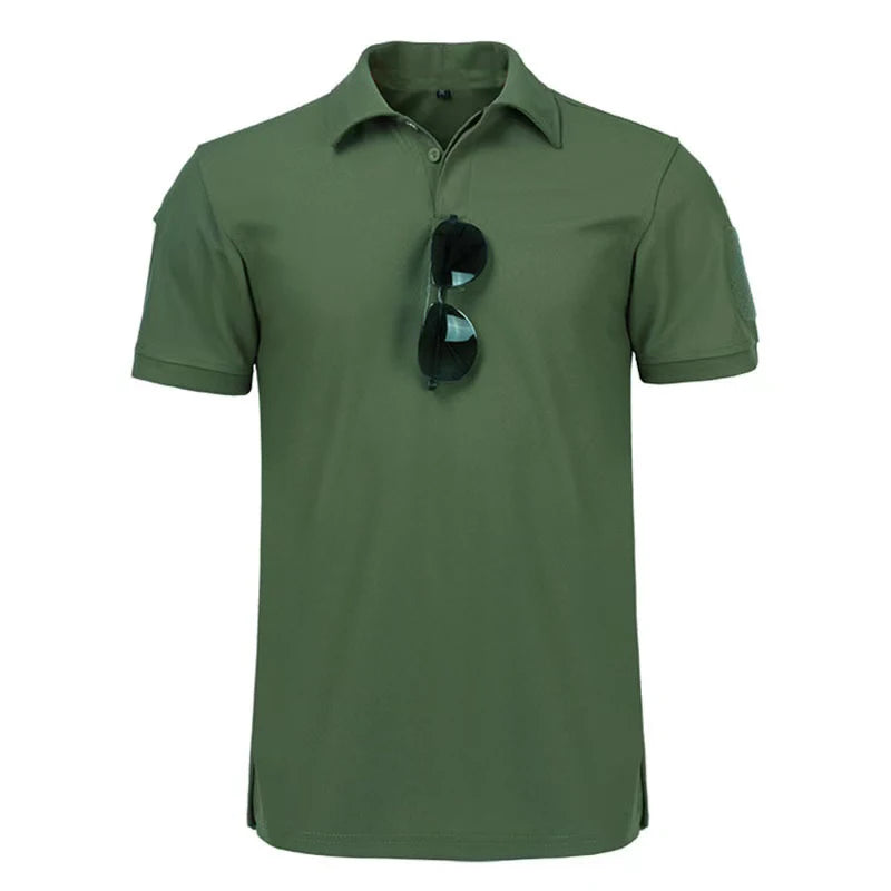 Men’s Quick-Dry Summer T-Shirt – O-Neck Lapel Pullover (M–4XL)